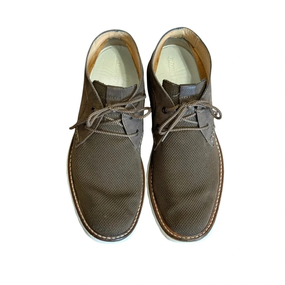 J Murphy by Johnston & Murphy Mens Brown Leather Knit Holden Chukka Boots Sz 10M